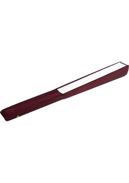 Erkek Kadın Ahşap Saplı Kumaş Katlanır El Fanı 13 Inç Uzunluk Beyaz (Yurt Dışından) fırsatları