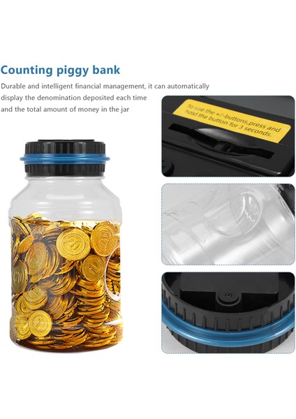 Dijital Para Sayacı Otomatik Para Sayma Kavanoz Tasarrufu Kuma (Yurt Dışından) indirimleri