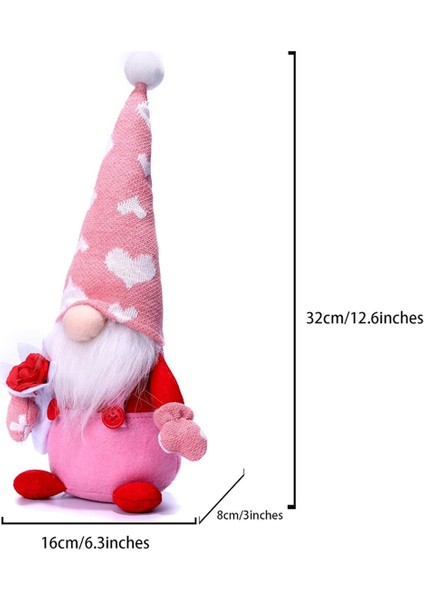 Sevgililer Günü Cüceleri Dekorasyon Peluş - 2 Adet Bay ve Bayan Iskandinav Tomte Bebek Sevgililer Günü Ev Masa Süsleri Için (Yurt Dışından) fırsatları