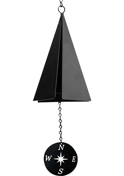 Pusula Rüzgar Çanı Demir Üçgen Rüzgar Çanı Kolye Dekorasyonu (Yurt Dışından)