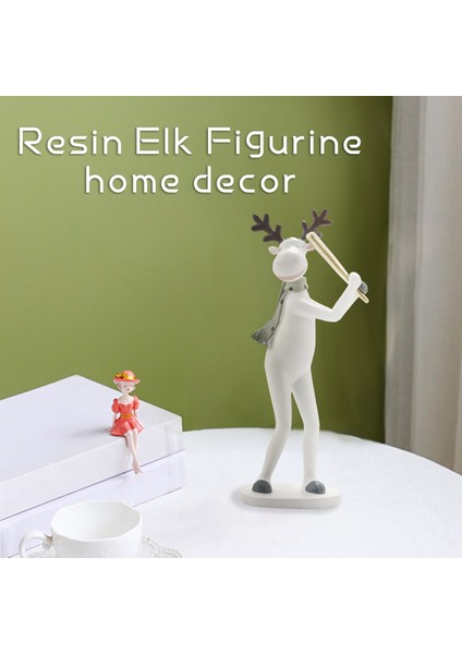 Iskandinav Tarzı Elk Süslemeleri Ev Oturma Odası Düğün Hediyeleri Modern Minimalist Reçine El Sanatları Odası Şarap Dolabı Dekorasyonu A (Yurt Dışından) modelleri