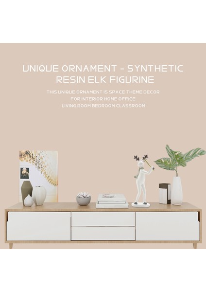 Iskandinav Tarzı Elk Süslemeleri Ev Oturma Odası Düğün Hediyeleri Modern Minimalist Reçine El Sanatları Odası Şarap Dolabı Dekorasyonu A (Yurt Dışından) indirimleri