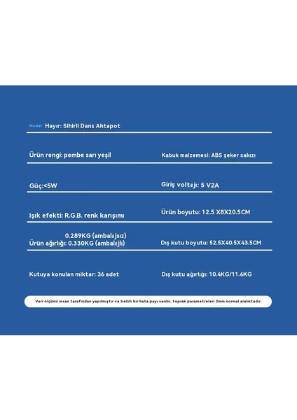 Ahtapot Gece Işığı Dans Ahtapot Eğitici Oyuncaklar (Yurt Dışından) indirimleri