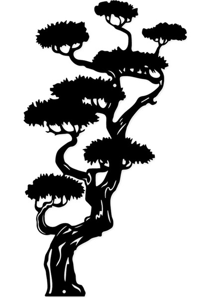 Metal Duvar Sanatı, Siyah Klasik Ağaç Işaretleri Duvar Dekoru Herhangi Bir Oda Için Metal Duvar Işaretleri Asılı Duvar Sanatı Dekoru (Yurt Dışından)