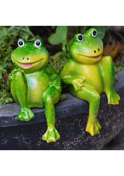 Adet/takım Sevimli Reçine Oturan Kurbağalar Heykeli Açık Bahçe Mağaza Dekoratif Kurbağa Heykel Ev Masası Bahçe Dekor Süs S2 (Yurt Dışından) fiyatları