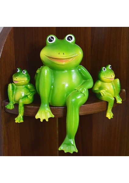 Adet/takım Sevimli Reçine Oturan Kurbağalar Heykeli Açık Bahçe Mağaza Dekoratif Kurbağa Heykel Ev Masası Bahçe Dekor Süs S2 (Yurt Dışından) modelleri