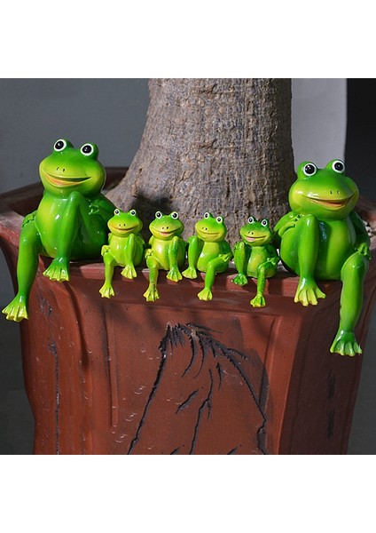 Adet/takım Sevimli Reçine Oturan Kurbağalar Heykeli Açık Bahçe Mağaza Dekoratif Kurbağa Heykel Ev Masası Bahçe Dekor Süs S2 (Yurt Dışından) fırsatları