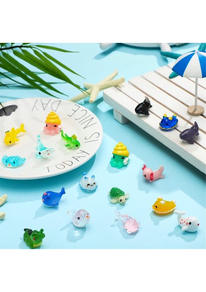 36 Adet Reçine Okyanus Hayvan Figürleri Süsler Minyatür Okyanus Hayvanları Mini Reçine Figürleri Akvaryum Süsleri (Yurt Dışından) indirimleri