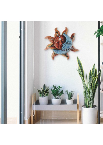 Sanat Yaratıcı Güneş Ay Heykeli Oturma Odası Bahçe Için Asılı Süsler Dekor (Yurt Dışından) fiyatları