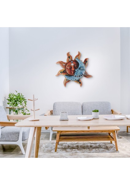 Sanat Yaratıcı Güneş Ay Heykeli Oturma Odası Bahçe Için Asılı Süsler Dekor (Yurt Dışından) modelleri