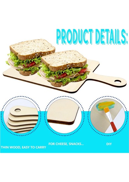 Saplı Bitirilmemiş Ahşap Kesme Tahtası El Sanatları, El Sanatları Kendin Yap Noel Ev Mutfak Yemek Dekoru (9,4 Inç x 5,5 Inç) (Yurt Dışından) indirimleri