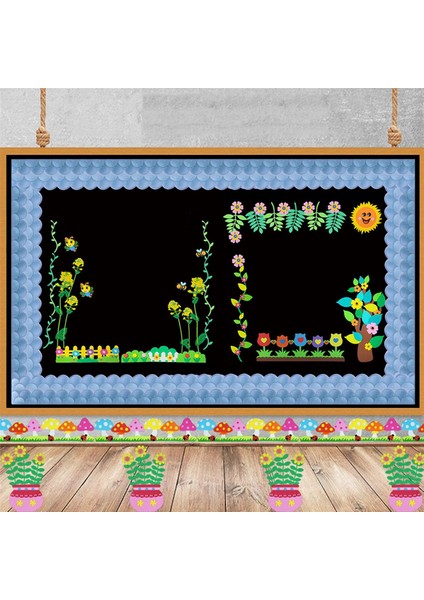 20M Ombre Mavi Tarak Bülten Tahtası Sınırları Gökkuşağı Düz Sınırlar Sınıf Veya Ev Okul Dekorasyonu (Yurt Dışından) fiyatları