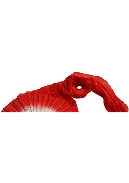 Sıcak Satış 1.8 M El Yapımı Oryantal Dans Dans Ipek Bambu Uzun Hayranları Peçe Kırmızı (Yurt Dışından) fiyatları