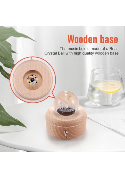 3D Kristal Top Müzik Kutusu Projeksiyon LED Işık ile Geyik Aydınlık Dönen Müzik Kutusu (Yurt Dışından) indirimleri