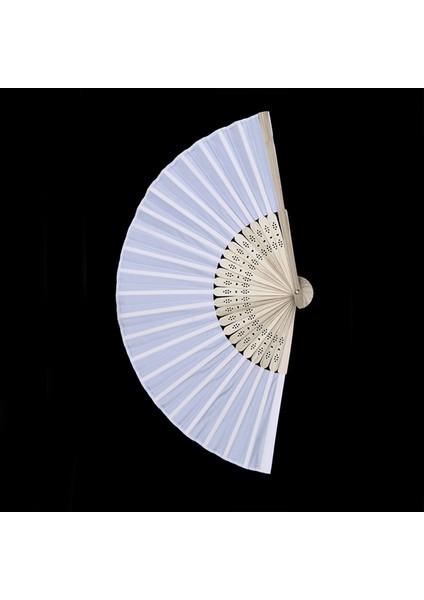 Düğün Için Kişiselleştirilmiş Dans Yazı Boyama Için Beyaz Ipek Kumaştan 10X Fan + Muslin Hediye Çantası ile Bambu (Yurt Dışından) indirimleri