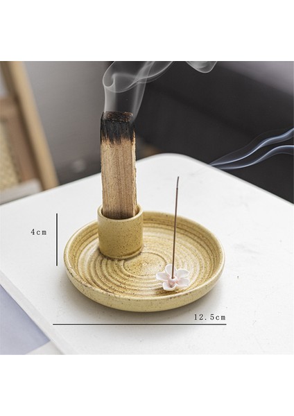 Sarı Tütsülük, Seramik Tütsülük, Kokulu Ahşap Stand, Basit, Modern Terracotta Tütsü Brülörü Adaçayı Tutucu (Yurt Dışından) modelleri