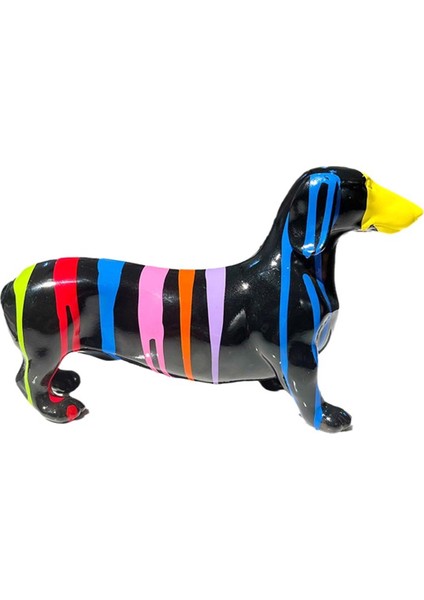 Sosis Köpek Süsü, Dachshund Heykeli, Modern Hayvan Dachshund Süsü Köpek Heykelciği, Ayakta Duran Yavru Köpek, Köpek Heykeli B (Yurt Dışından)