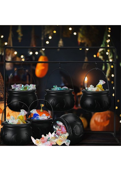 3 Adet Cadılar Bayramı Cadı Kazanı Şeker Kasesi Kazan Servis Kaseleri Rafta Cadılar Bayramı Kazanı ve 3 Adet Kanca (Yurt Dışından) modelleri