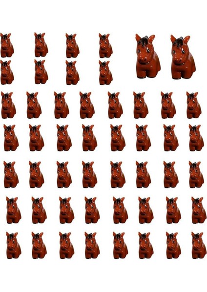 50 Adet Mini Orman Hayvanları Figürleri Reçine Küçük Hayvan Minyatürleri Vahşi Hayvan Minyatür Bahçe Aksesuarları, E (Yurt Dışından)