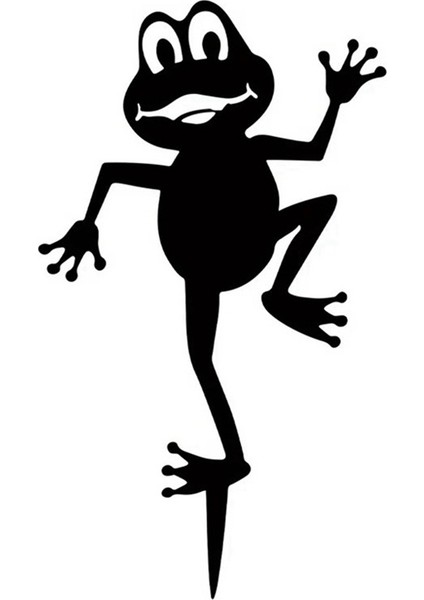 Demir Kurbağa Anahat Bahçe Dekorasyonu Çit Paneli Süsleme Sanatsal Metal Bahçe Dekoru Ev ve Araba Için (Yurt Dışından)