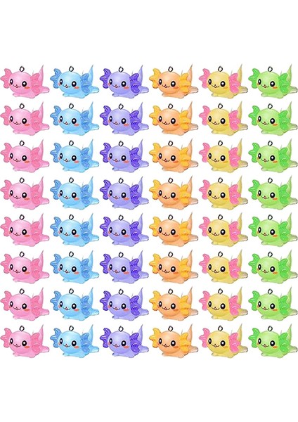 48 Adet Hayvan Tılsımları Axolotl Reçine Tılsımları Takı Yapımı Için Küçük Reçine Hayvanlar Reçine Figürleri Minyatür Axolotl Süsü (Yurt Dışından)