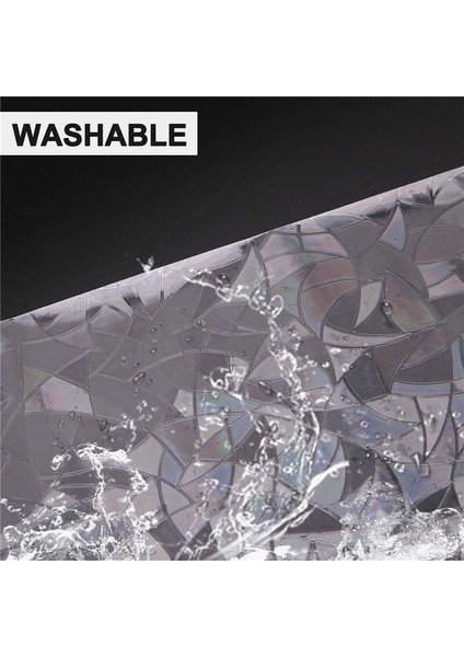 3D Cam Filmi Gökkuşağı Yansıtıcı Dekoratif Gizlilik Statik Yapışkanlı Cam Etiket (Yurt Dışından)