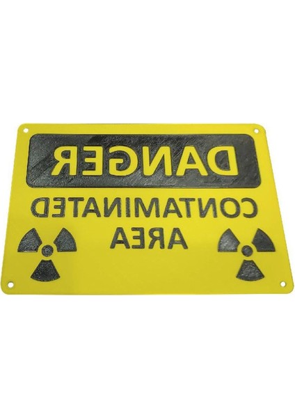 Yüksek Görünürlüklü Metal Yamalar Nükleer Radyasyon Uyarı Levhası Tehlikeleri Etkili Bir Şekilde Belirler Dayanıklı ve Kurulumu Kolay (Yurt Dışından) fırsatları