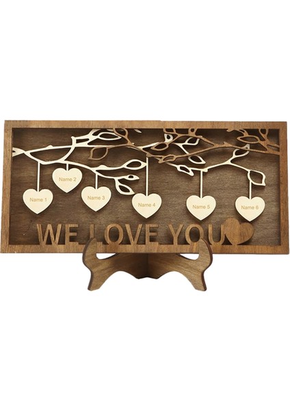 Ahşap Aile Ağacı Plaka Dekorasyonu Oymalı Aile Ismi Süslemeleri Anneler Günü Hediyesi 6 Isim (Yurt Dışından)