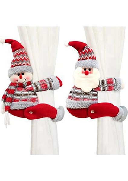 Set Noel Perde Tokası Tieback, Sevimli Noel Baba Kardan Adam-Perde Holdbacks Tiebacks, Ev Için Noel Tatil Dekoru (Yurt Dışından) fiyatları