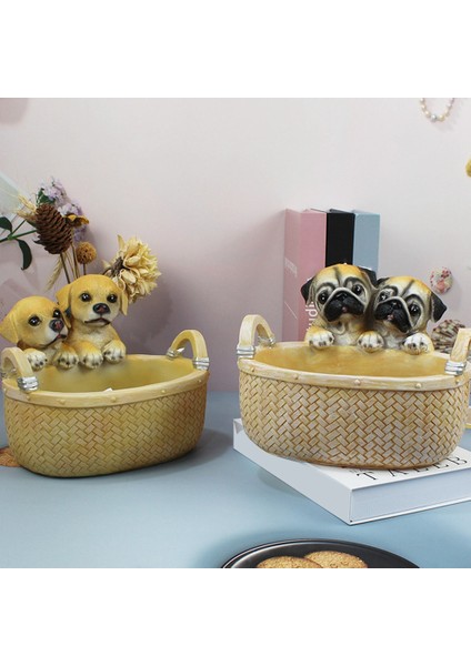 Sevimli Heykelcik Köpek Saklama Kutusu Anahtar Telefon Çikolata Şeker Saklama Masası Dekorasyon Sepeti Ev Dekor Oturma Odası A (Yurt Dışından) modelleri
