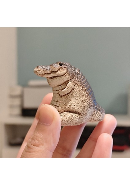 Timsah Heykeli Süsü, Çay Hayvanı Timsah Bebek Heykeli Bahçe Hayvanları Figürü, Reçine Dekor (Yurt Dışından) indirimleri