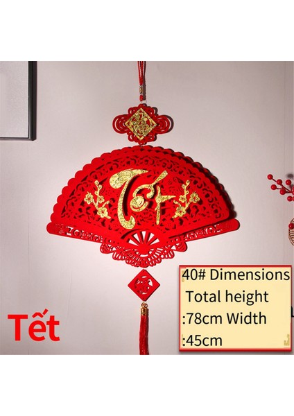 Çin Yeni Yılı Püskülleri Asılı Süs Kolyeleri Bahar Festivali Geleneksel Dekor 2024 Ay Yılı Dekor Kolyeleri Tip 4 (Yurt Dışından)