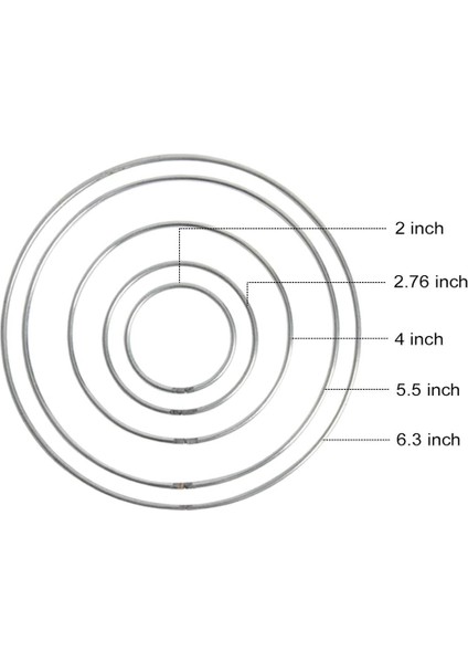 20 Parça Metal Dream Catcher Yüzükler Çemberler Çelik El Sanatları Gümüş Yüzükler El Sanatları, Makrome ve 5 Boyutta Diğer Dıy Projeleri Için (Yurt Dışından) fiyatları