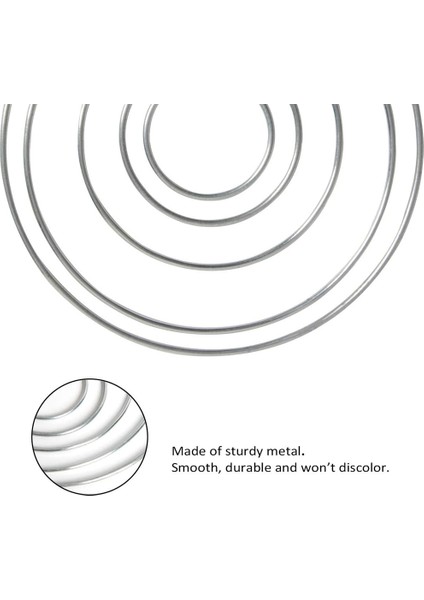 20 Parça Metal Dream Catcher Yüzükler Çemberler Çelik El Sanatları Gümüş Yüzükler El Sanatları, Makrome ve 5 Boyutta Diğer Dıy Projeleri Için (Yurt Dışından) fırsatları