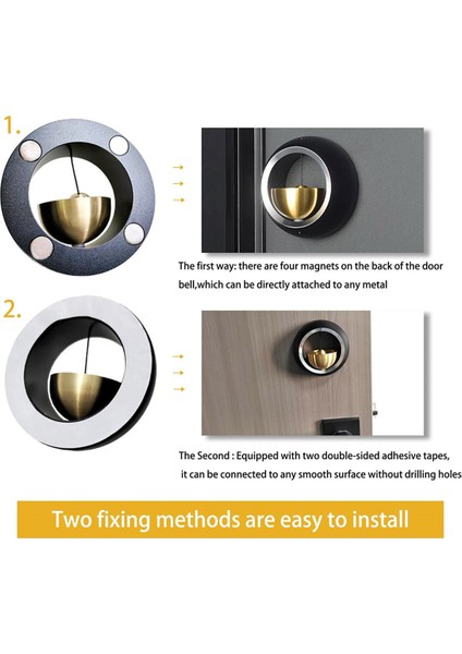Dükkan Sahibinin Kapı Açma Zili,işyerine Girerken Kapı Zili Manyetik Olarak Takılan Kapı Zilleri Siyah (Yurt Dışından) modelleri