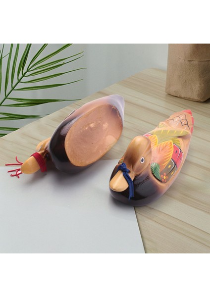 Sevimli Çin Ahşap Mandarin Ördeği ve Ördek Süslemeleri Iç Yatak Odası Odası Dekorasyonu, 2 Adet (Yurt Dışından) indirimleri