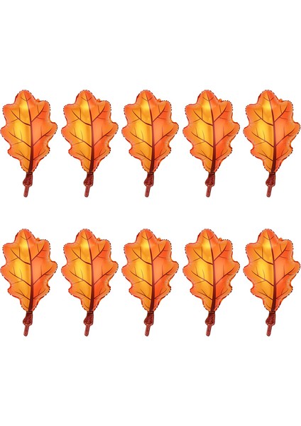 10 Adet Akçaağaç Yaprakları Balonlar Şükran Günü Folyo Balonlar Doğum Günü Partisi ve Sonbahar Süslemeleri Için Turuncu (Yurt Dışından)
