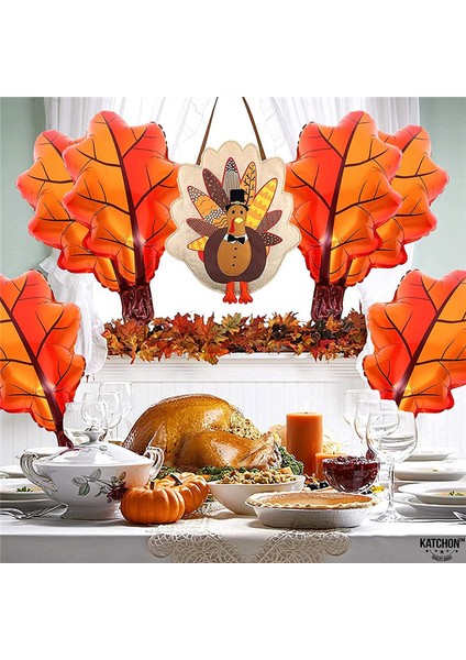 10 Adet Akçaağaç Yaprakları Balonlar Şükran Günü Folyo Balonlar Doğum Günü Partisi ve Sonbahar Süslemeleri Için Turuncu (Yurt Dışından) modelleri