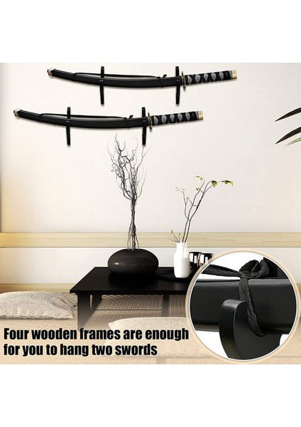 4 Takım Duvara Montaj Ayarlanabilir Tutucu Ahşap Dövüş Sanatları Standı Samuray Duvara Montaj Ekran Malzemeleri (Yurt Dışından) fırsatları