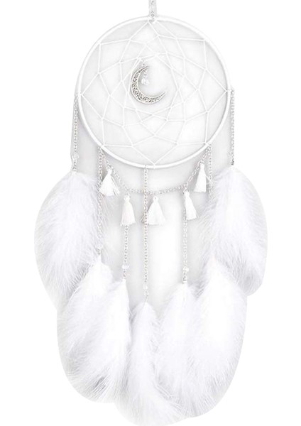 LED Dream Catcher, Yatak Odası Duvar Asılı Ev Dekor Süsler Craft Için El Yapımı Dream Catchers (Beyaz) (Yurt Dışından)