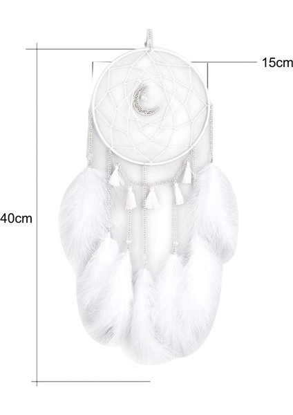 LED Dream Catcher, Yatak Odası Duvar Asılı Ev Dekor Süsler Craft Için El Yapımı Dream Catchers (Beyaz) (Yurt Dışından) modelleri