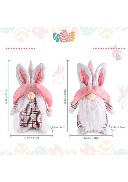 2 Parça Tavşan Cüce Tavşan Paskalya Cüce Cüce Tatil Ev Dekoru Bahar Paskalya Dekorasyonu Koleksiyonluk Heykelcik (Yurt Dışından) indirimleri