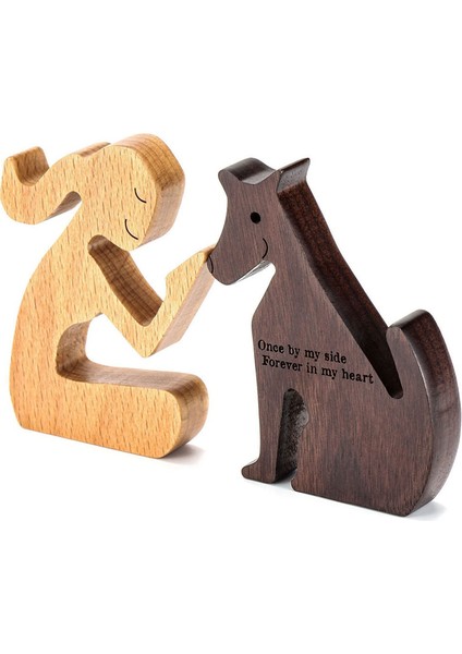Köpek Ailesi Ahşap Ürünleri Ev Ahşap Oyma Süslemeleri Minyatür Masaüstü Dekoratif El Sanatları (Yurt Dışından) fırsatları