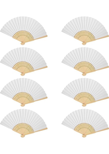 Adet Kendin Yap Kağıt Katlama Yelpazesi Bambu El Tipi Yelpazesi Çocuklar Için Boş Çizim El Tipi Kağıt Yelpazesi El Tipi Katlanmış Yelpazesi (Yurt Dışından)