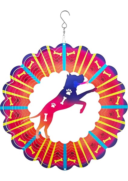 Açık Hava Rüzgar Döndürücü Paslanmaz Çelik 3D Dönen Rüzgar Çanları Bahçe Asılı Açık Hava Dekorasyon Rüzgar Döndürücüler (Yurt Dışından)