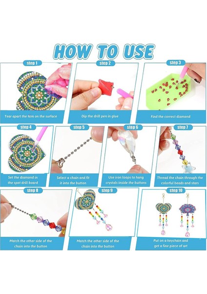 3 Parça Rüzgar Döndürücü 5d Kendin Yap Boyama Rüzgar Çanı Çift Taraflı Boya Asılı Süs Bahçe Dekoru Için Rüzgar Döndürücüler (Yurt Dışından) fiyatları