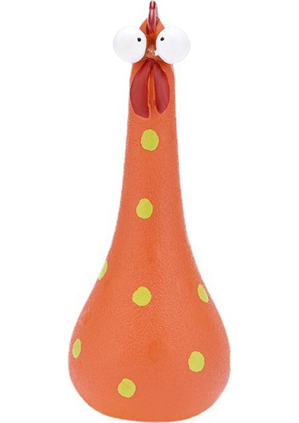 Reçine El Sanatları Reçine Tavuk Süsleri Bahçe Dekorasyon Süsleri Uzun Boyunlu Tavuk Reçine El Sanatları Turuncu (Yurt Dışından)