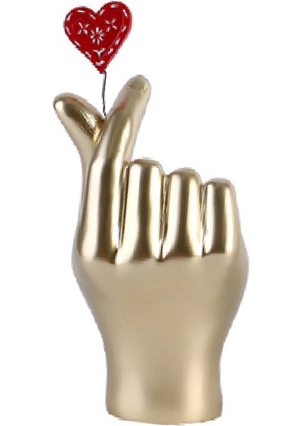 Aşk Jest Tek El Heykeli Altın Süslemeleri, Oturma Odası Için Modern Sanat Reçine Heykel Ev Aksan, Masaüstü (Yurt Dışından)