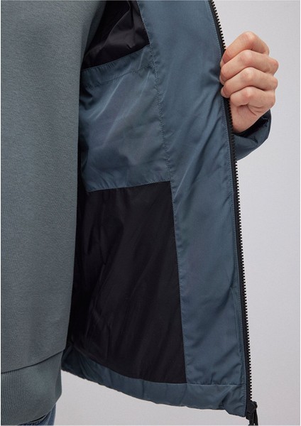 Kapüşonlu Lacivert Şişme Mont 0110349-70501