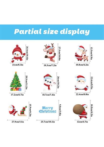 Noel Kar Tanesi Pencere Cam Için Çıkartmalar Tutar, Noel Çıkartmaları Süslemeleri Tatil Kar Tanesi Santa Ren Geyiği Çıkartmaları (Yurt Dışından) fırsatları